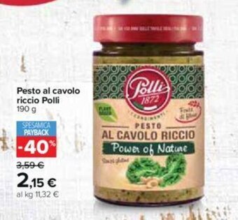 Carrefour Pesto al cavolo riccio Polli 190 g offerta