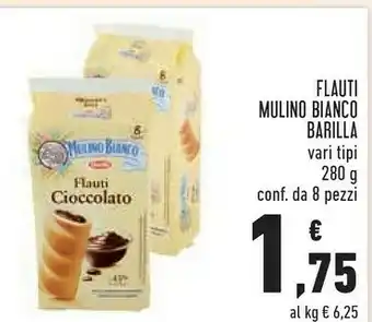 Conad Mulino Bianco Flauti Al Cioccolato 280 G(ml) offerta