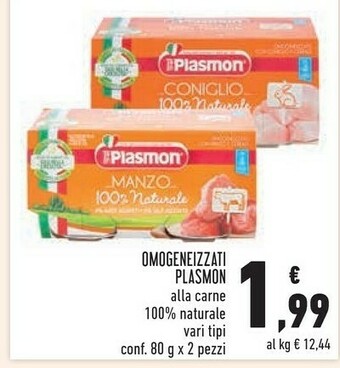 Conad Plasmon Omogeneizzati Alla Carne offerta