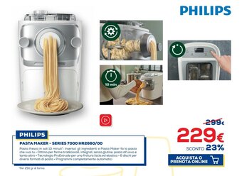 Euronics PHILIPS PASTA MAKER - SERIES 7000 HR2660/00 offerta