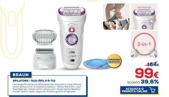 Euronics BRAUN EPILATORE -SILK-ÉPIL 9 9-710 offerta