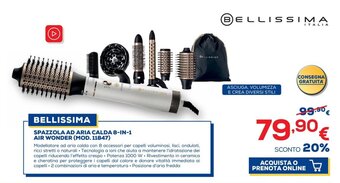 Euronics BELLISSIMA SPAZZOLA AD ARIA CALDA 8-IN-1 AIR WONDER (MOD. 11847) offerta