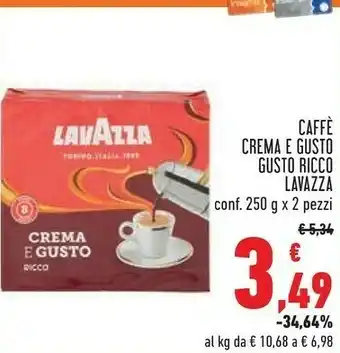 Conad Lavazza Caffe Crema E Gusto Ricco offerta