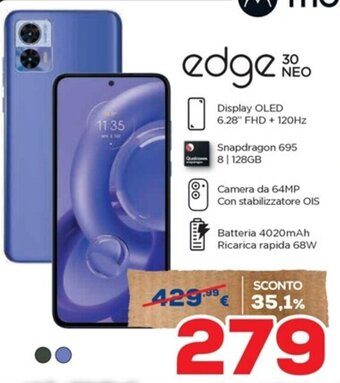 Euronics motorola edge 30 Neo offerta