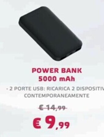 Euronics POWER BANK 5000 mAh offerta