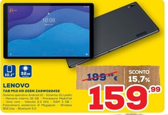 Euronics Lenovo TAB M10 HD 2GEN ZA6W0224SE offerta