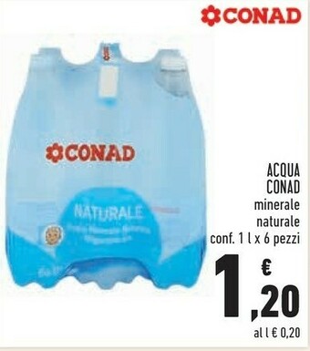 Conad Conad Acqua Minerale Naturale offerta