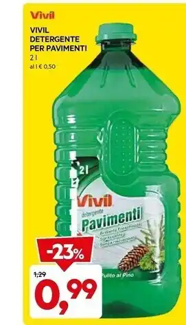 DPiù Vivil detergente per pavimenti offerta