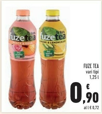 Conad Fuze Tea - Limone con una Nota di Lemongrass 1250 g(ml) offerta