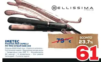 Euronics IMETEC PIASTRA PER CAPELLI MY PRO STEAM B28 100 offerta