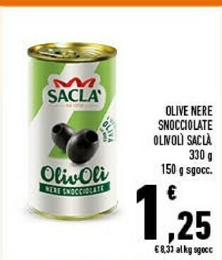 Conad Saclà Olive Nere Snocciolate Olivoli offerta