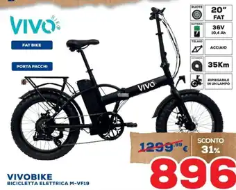 Euronics VIVOBIKE BICICLETTA ELETTRICA M-VF19 offerta