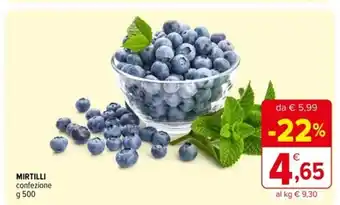 Iperal MIRTILLI confezione 500 g offerta