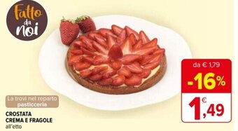 Iperal CROSTATA CREMA E FRAGOLE all'etto offerta
