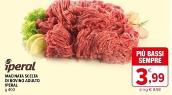 Iperal iperal MACINATA SCELTA DI BOVINO ADULTO IPERAL g 400 offerta