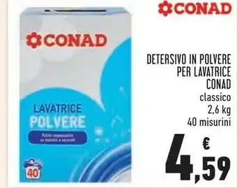 Conad Conad - Detersivo In Polvere Per Lavatrice Classico offerta