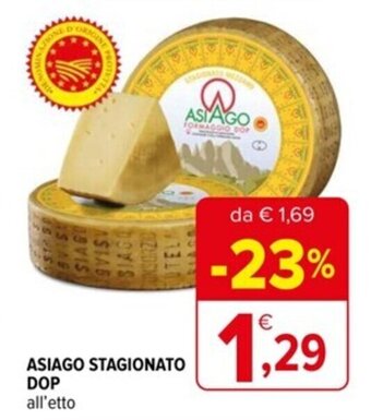 Iperal ASIAGO STAGIONATO DOP all'etto offerta