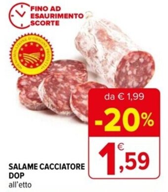 Iperal SALAME CACCIATORE DOP all'etto offerta
