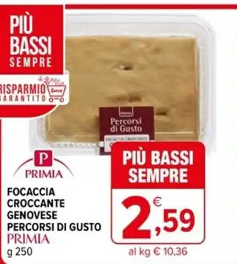 FOCACCIA CROCCANTE GENOVESE PERCORSI DI GUSTO PRIMIA g 250