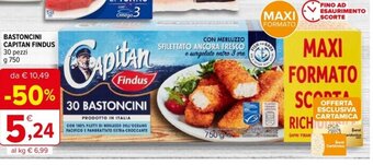 Iperal BASTONCINI CAPITAN FINDUS 30 pezzi g 750 offerta
