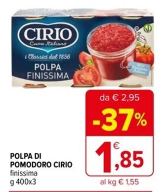 Iperal POLPA DI POMODORO CIRIO finissima g 400x3 offerta