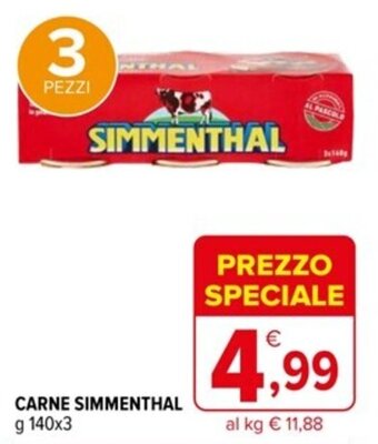 Iperal CARNE SIMMENTHAL g 140x3 offerta