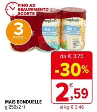 Iperal MAIS BONDUELLE g 250x2+1 offerta