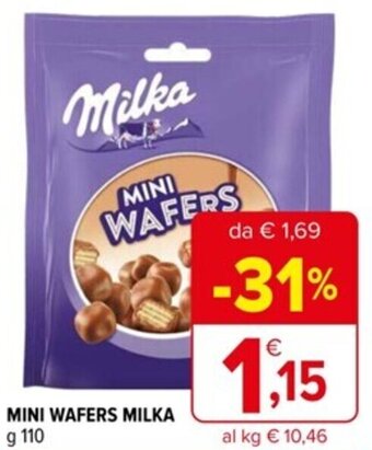 Iperal MINI WAFERS MILKA g 110 offerta