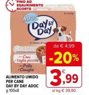 Iperal ALIMENTO UMIDO PER CANE DAY BY DAY ADOC g 100x8 offerta