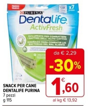 SNACK PER CANE DENTALIFE PURINA 7 pezzi g 115
