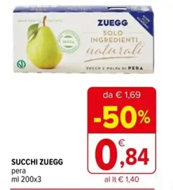 Iperal SUCCHI ZUEGG pera ml 200x3 offerta