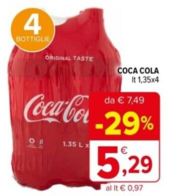 Iperal COCA COLA lt 1,35x4 offerta