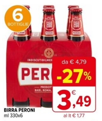 Iperal BIRRA PERONI ml 330x6 offerta