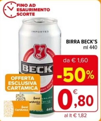 Iperal BIRRA BECK'S ml 440 offerta