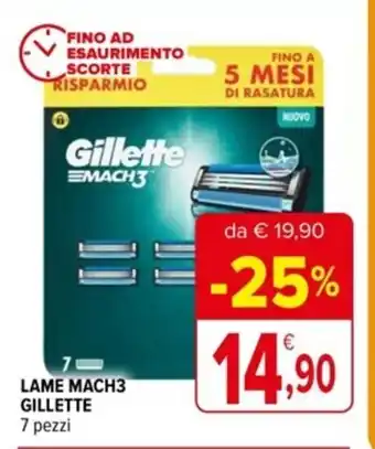 Iperal LAME MACH3 GILLETTE 7 pezzi offerta
