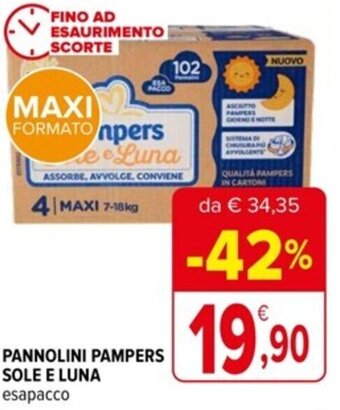 Iperal PANNOLINI PAMPERS SOLE E LUNA offerta