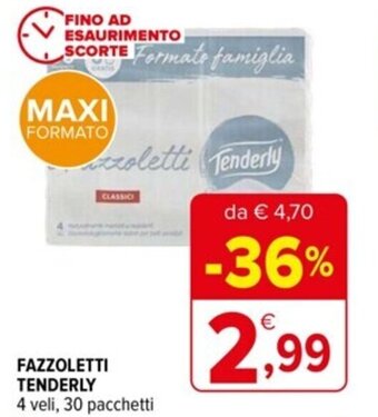Iperal FAZZOLETTI TENDERLY 4 veli, 30 pacchetti offerta