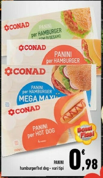 Conad Conad - Panini Per Hamburger 300 G(ml) offerta