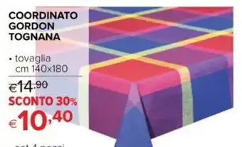 COORDINATO GORDON TOGNANA • tovaglia cm 140 x 180