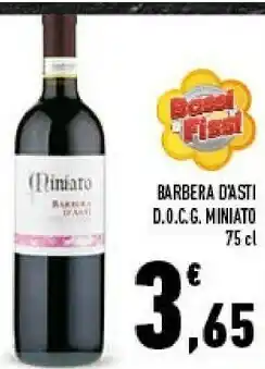 Conad Miniato Barbera D'asti Docg 750ml offerta