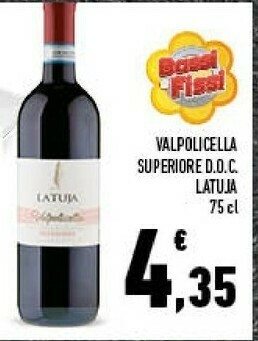 Conad Latuja Valpolicella Superiore Doc offerta