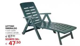Iperal LETTINO SMERALDO • con ruote • colore verde offerta