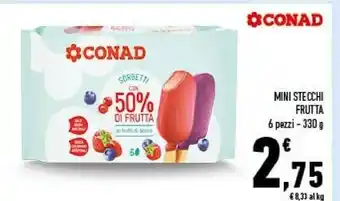 Conad Conad Mini Stecchi Frutta offerta
