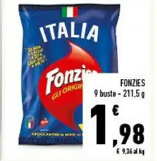 Conad Mondelez - Fonzies Gli Originali 9 Buste 211.5 G(ml) offerta