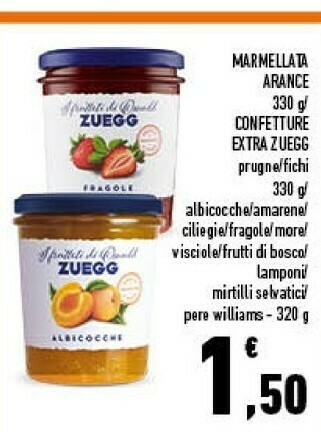 Conad Zuegg Marmellata Arance 330 G(ml) offerta