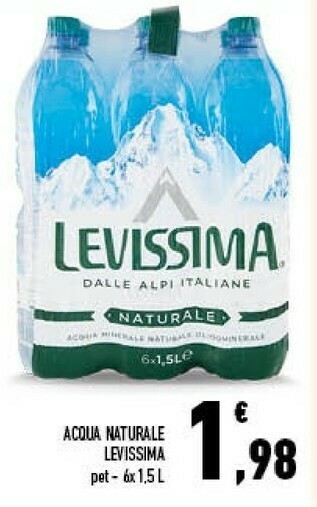 Conad Levissima Acqua Naturale 1500 G(ml) offerta
