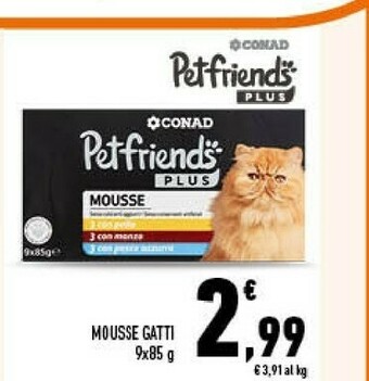 Conad Mousse Gatti offerta