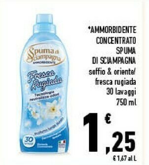 Conad Spuma di Sciampagna Ammorbidente Concentrato offerta
