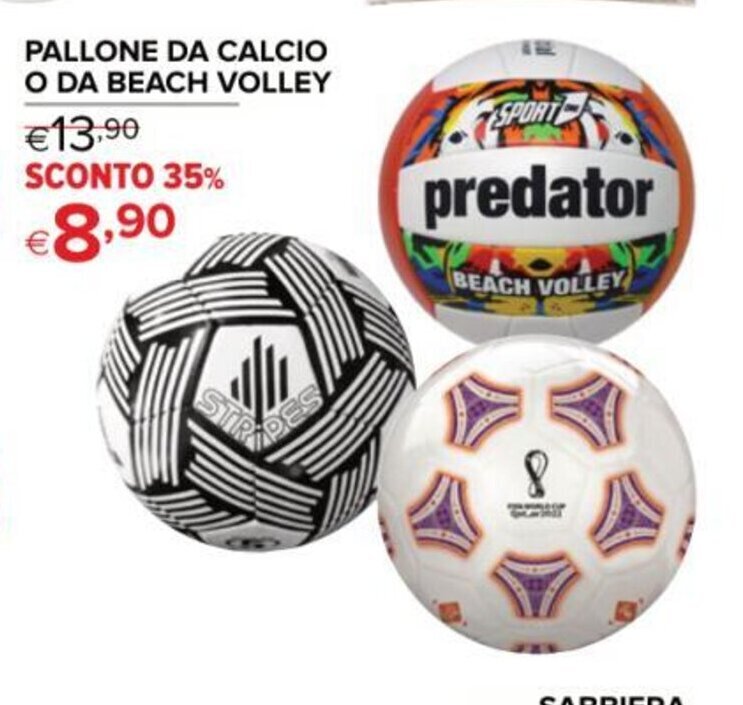 Iperal PALLONE DA CALCIO O DA BEACH VOLLEY offerta
