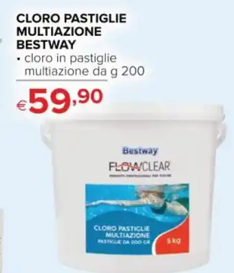 CLORO PASTIGLIE MULTIAZIONE BESTWAY • cloro in pastiglie multiazione da g 200